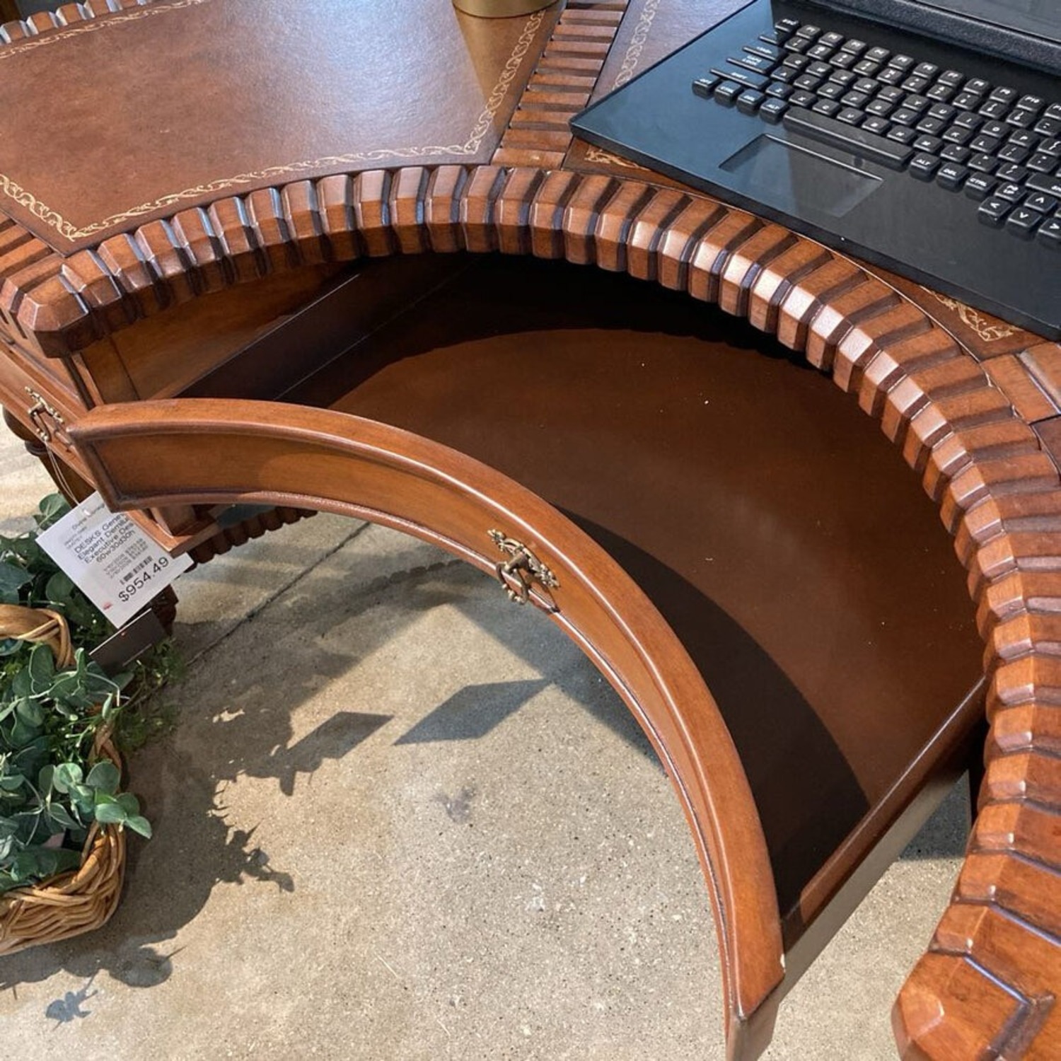 Geneva Elegant Demilune Executive Desk - image-8