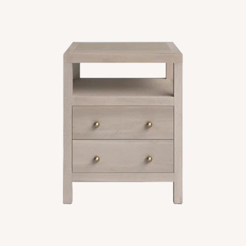 Used Joss & Main Celine 2-Drawer Nightstand Antique Taupe  for sale on AptDeco