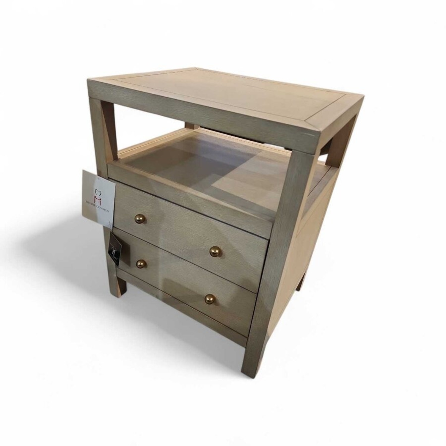 Joss & Main Celine 2-Drawer Nightstand Antique Taupe  - image-1