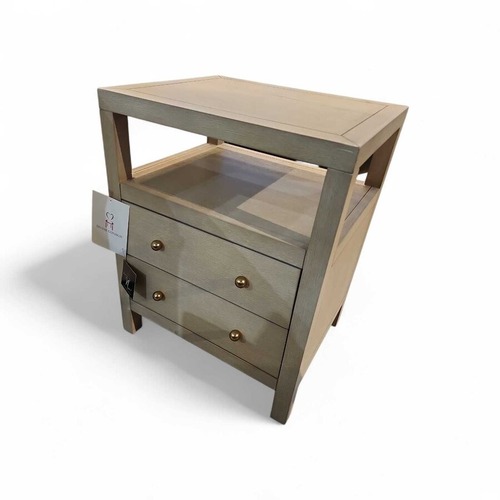 Used Joss & Main Celine 2-Drawer Nightstand Antique Taupe for sale on AptDeco