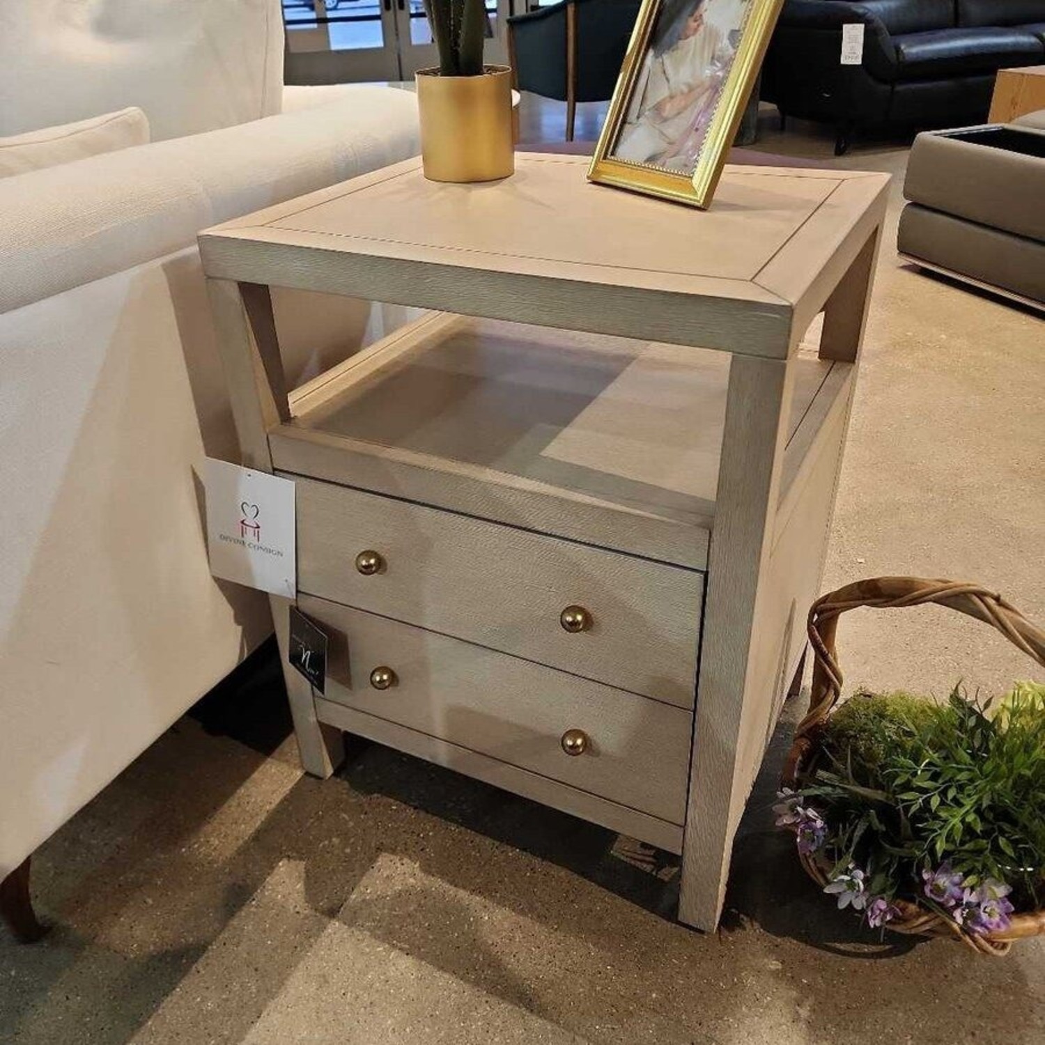 Joss & Main Celine 2-Drawer Nightstand Antique Taupe  - image-2