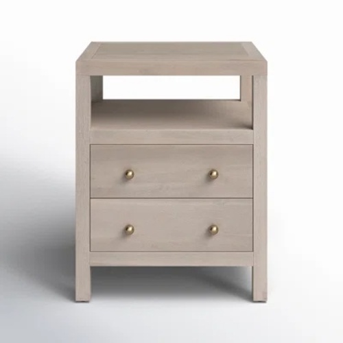 Used Joss & Main Celine 2-Drawer Nightstand Antique Taupe  for sale on AptDeco