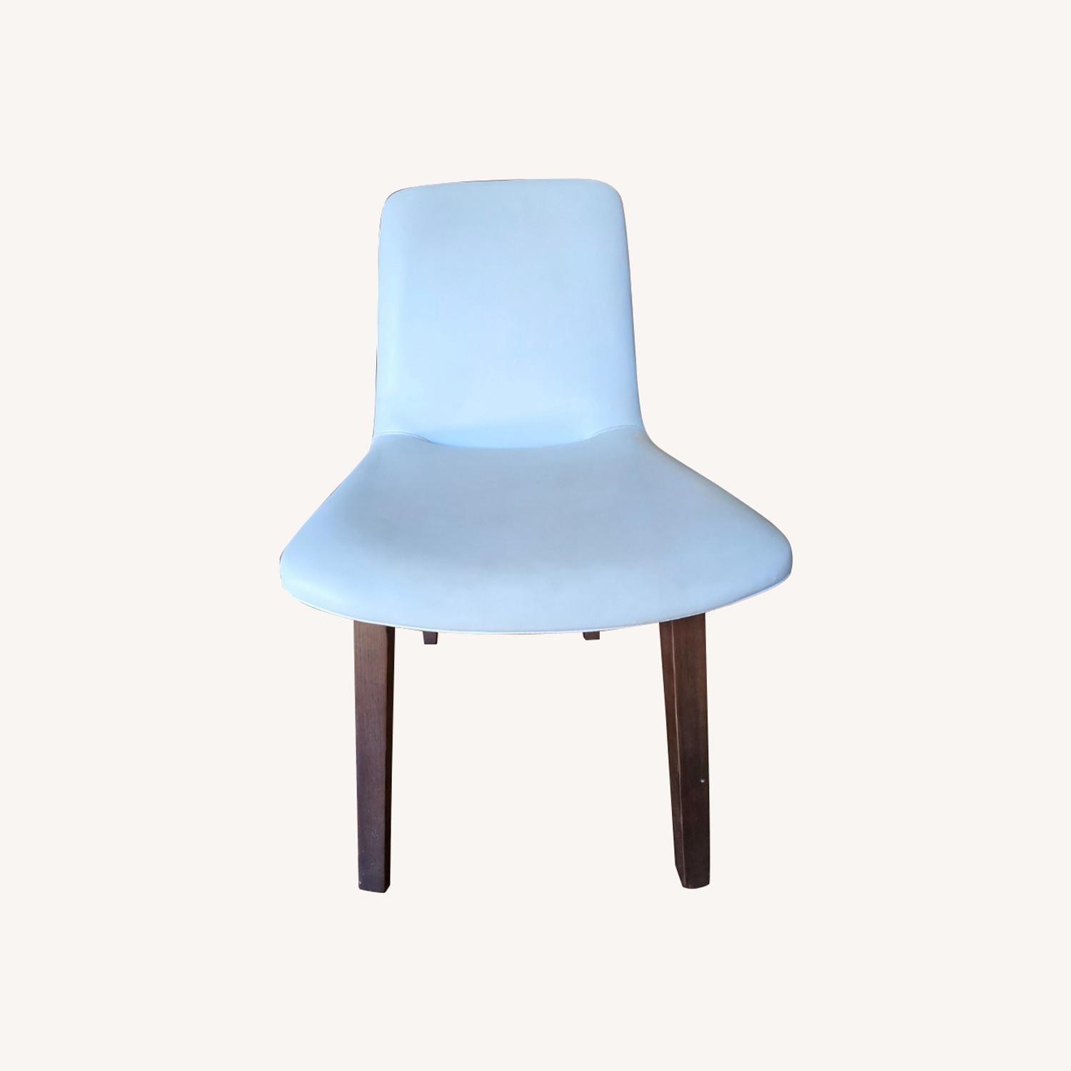 Rove Concepts White and Walnut Dining Chairs - image-0