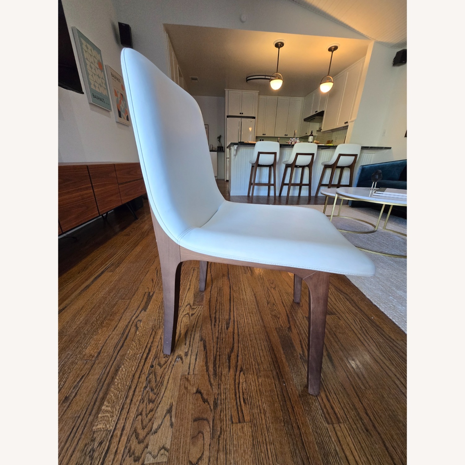 Rove Concepts White and Walnut Dining Chairs - image-5