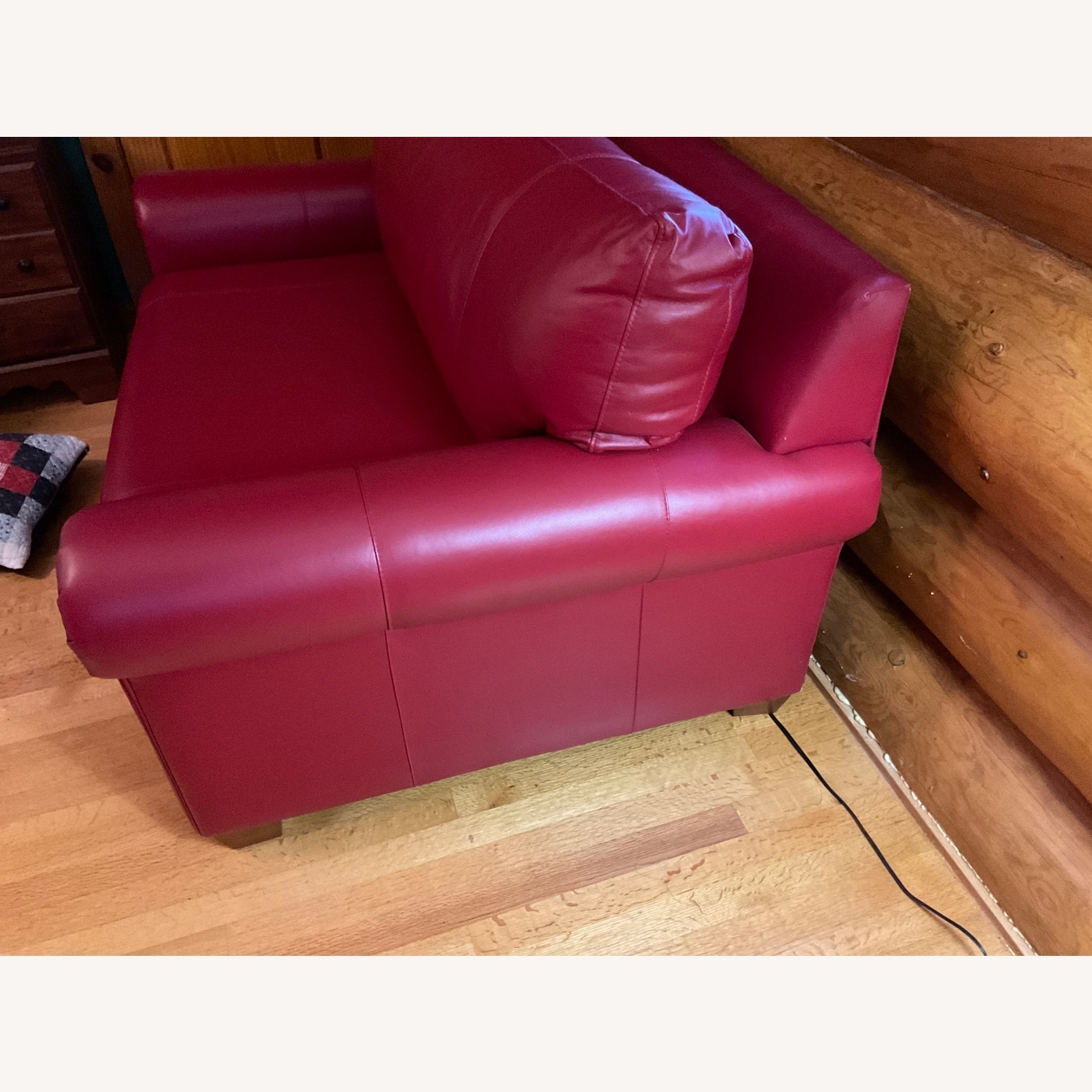 Elite Leather Company Red Leather Loveseat - image-2