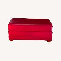 Elite Leather Company Montana Red Leather Bench