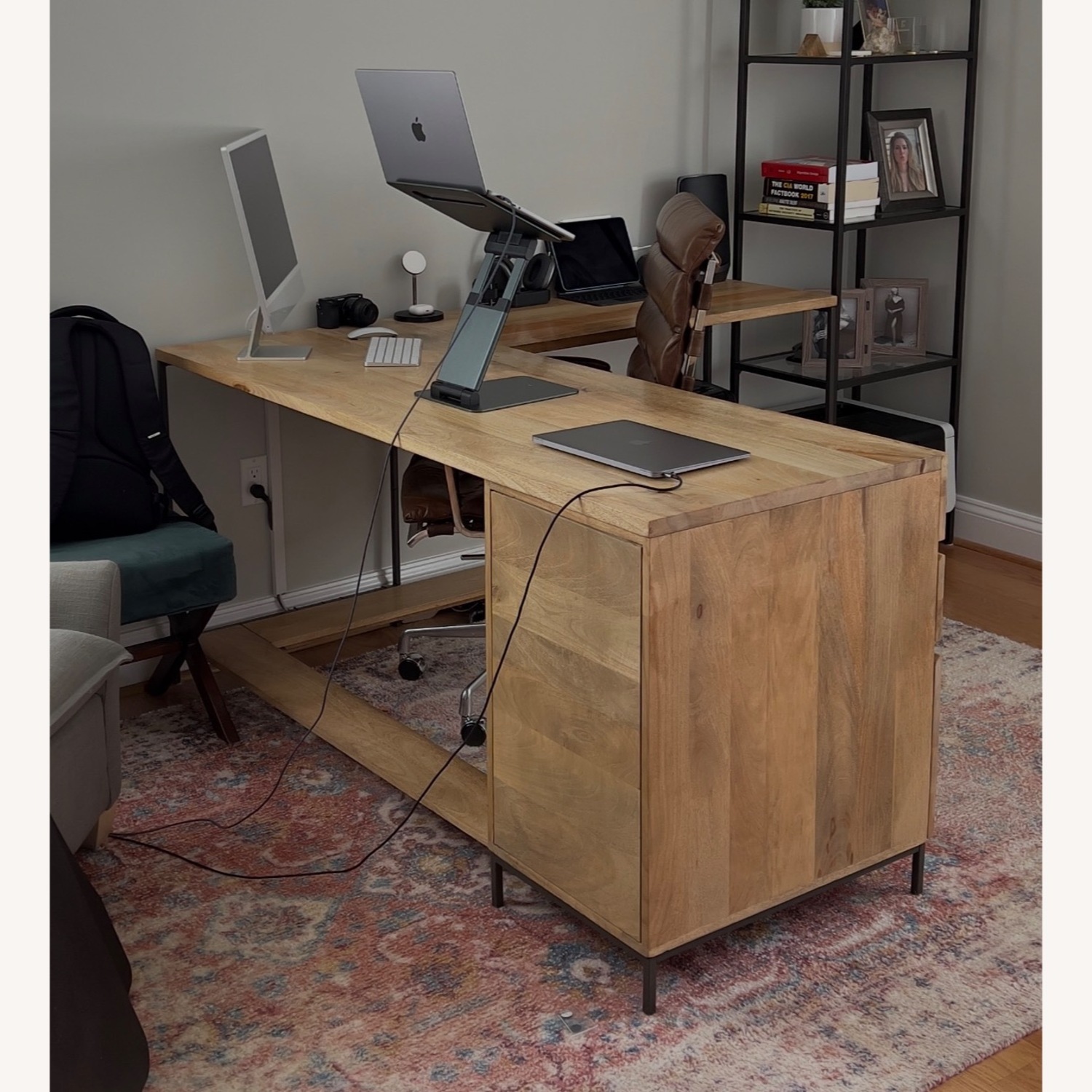 West Elm Industrial L-Shaped Desk - image-3