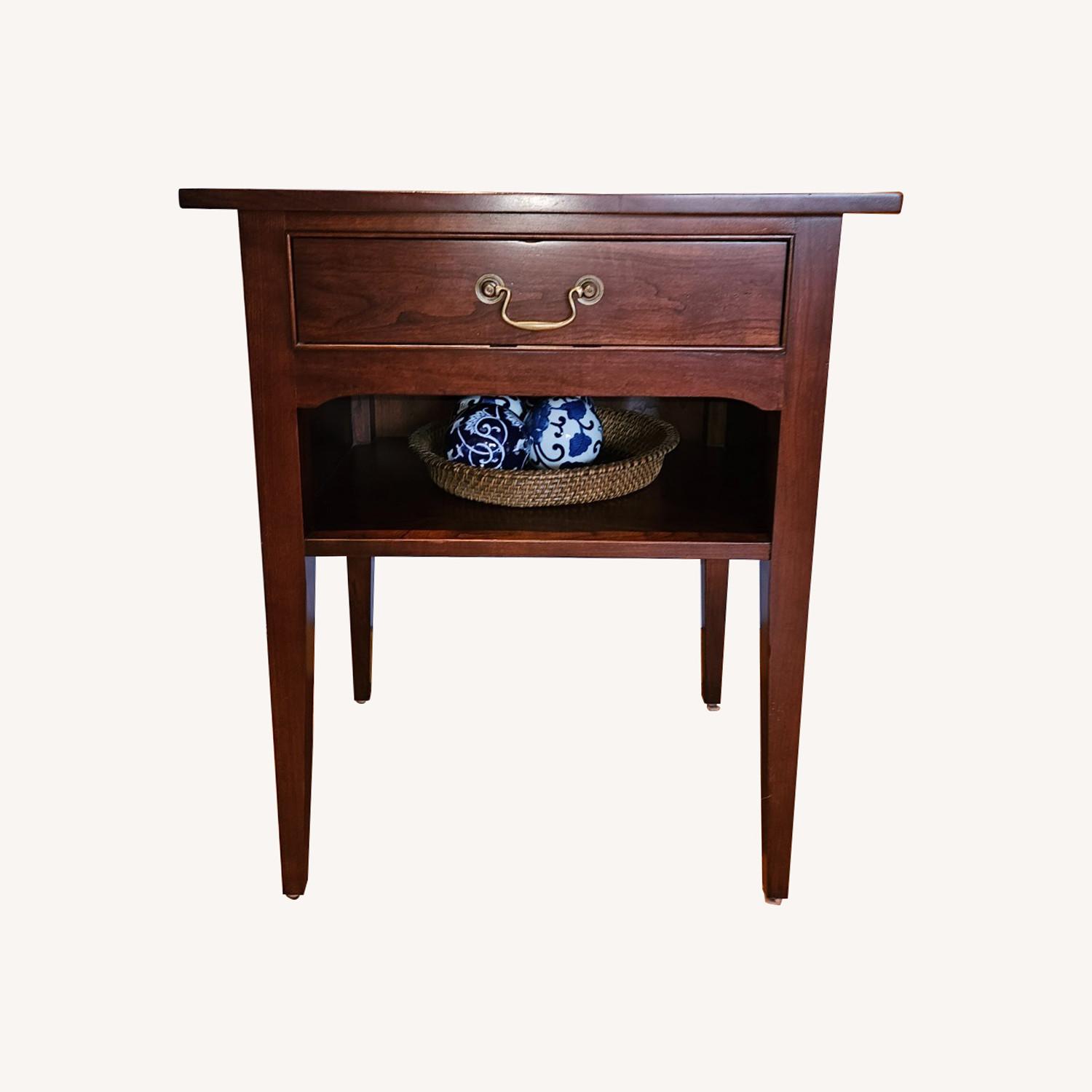 Nichols & Stone Dark Brown Wood Nightstands - image-0