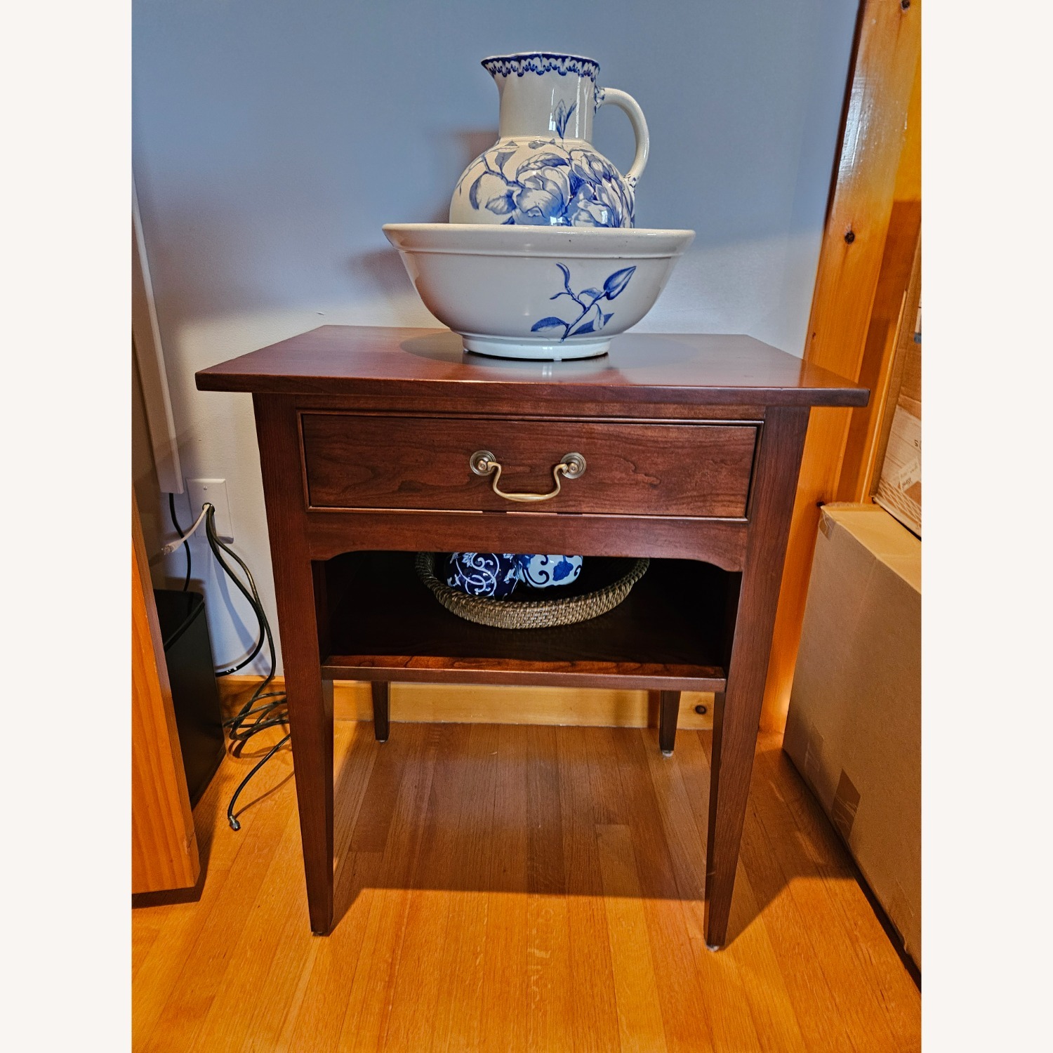 Nichols & Stone Dark Brown Wood Nightstands - image-2