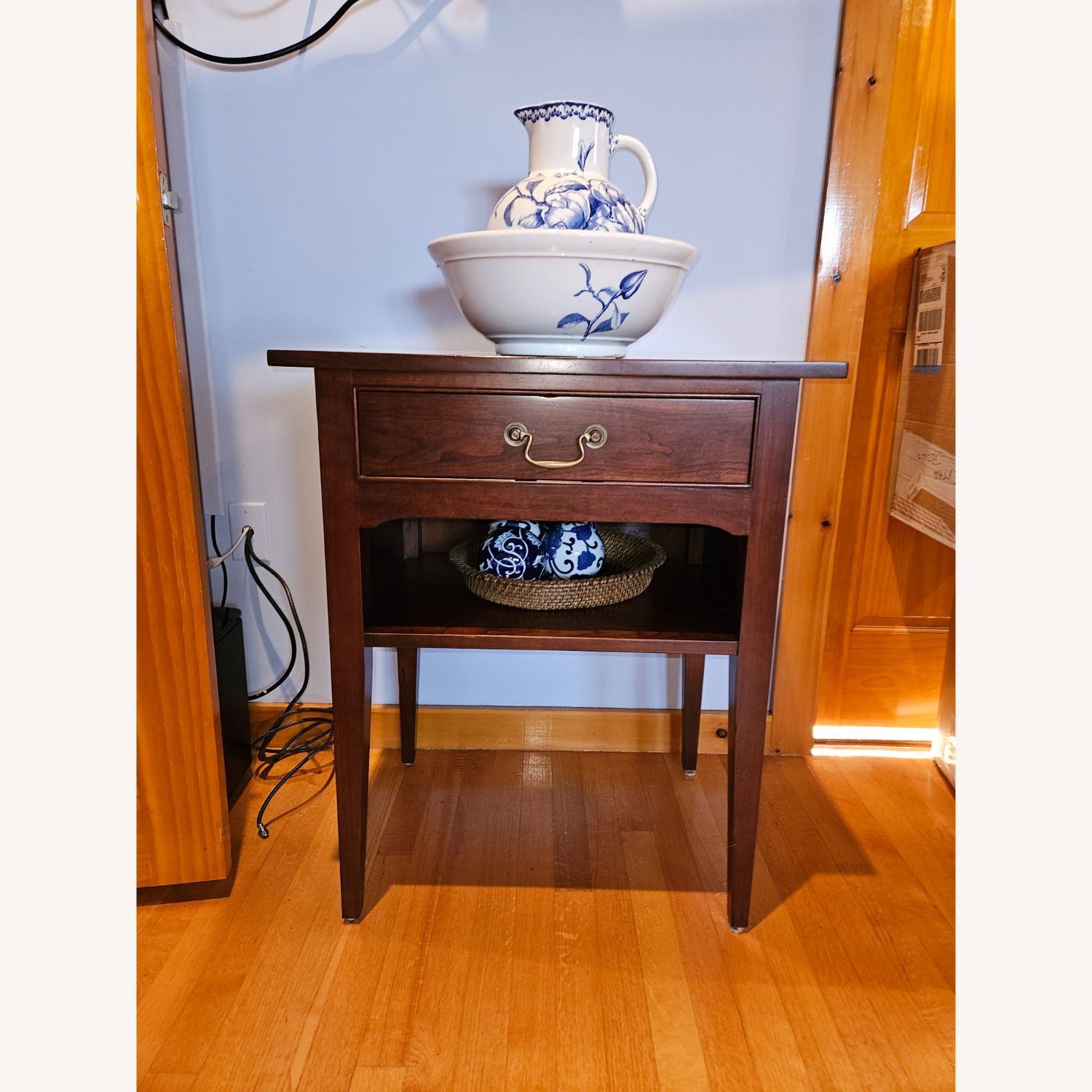 Nichols & Stone Dark Brown Wood Nightstands - image-1