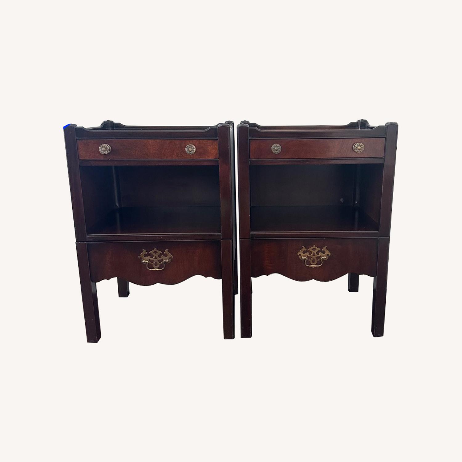 Kittinger Mahogany Nesting Bedside Tables - image-9