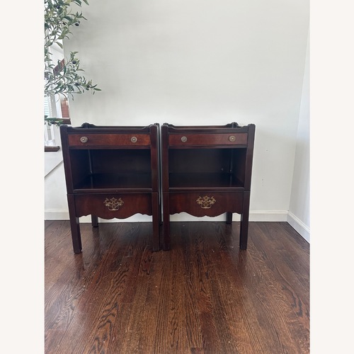 Used Kittinger Mahogany Nesting Bedside Tables for sale on AptDeco
