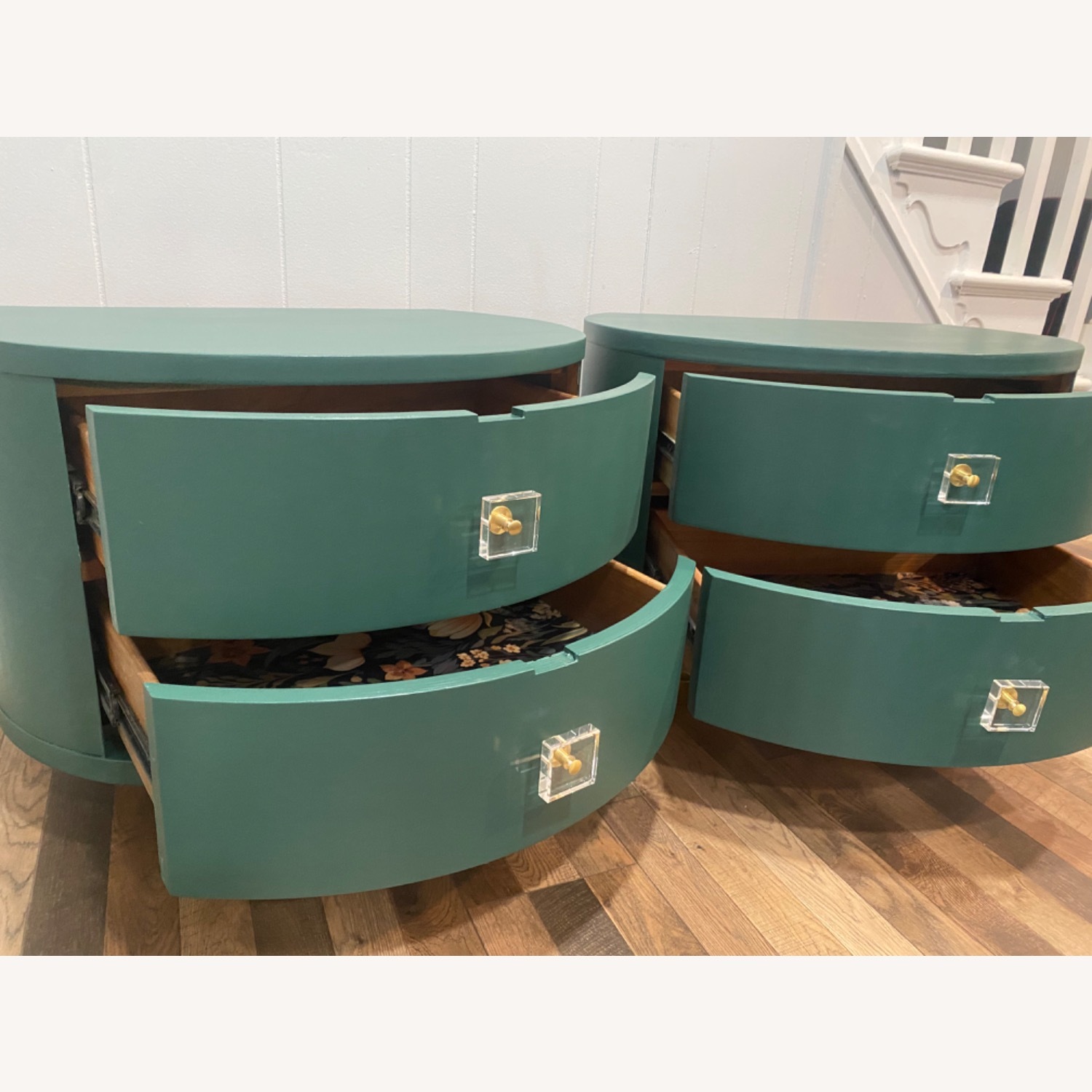 Green Wood Side Tables - image-6