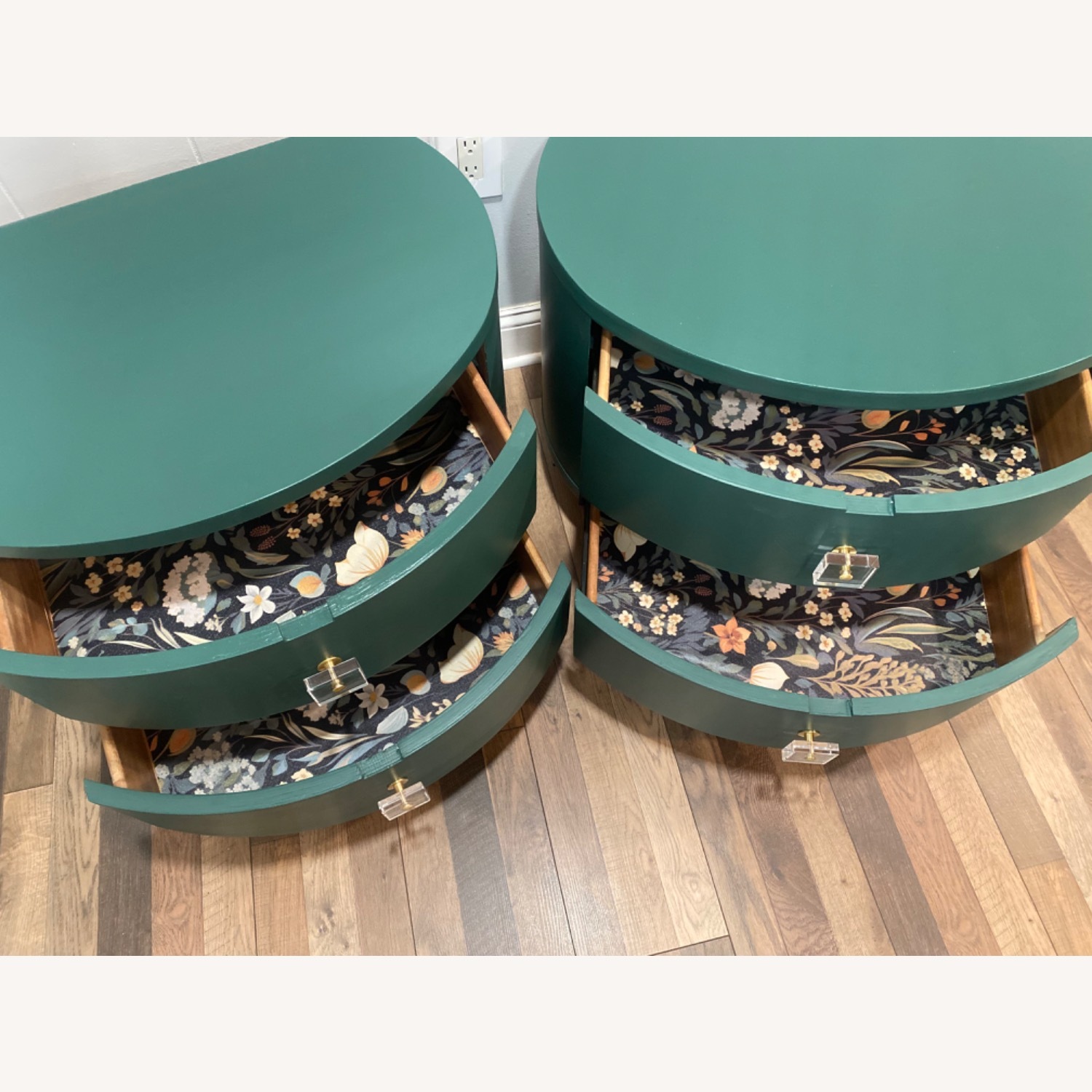 Green Wood Side Tables - image-2