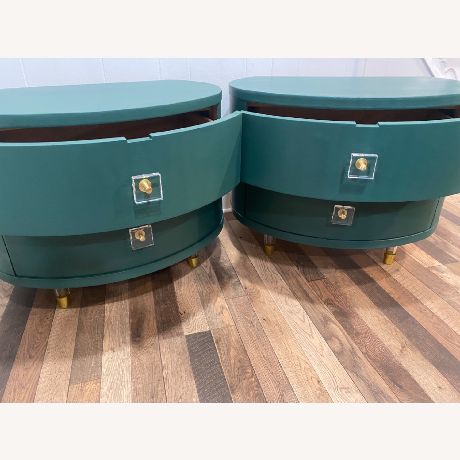 Green Wood Side Tables - image-4