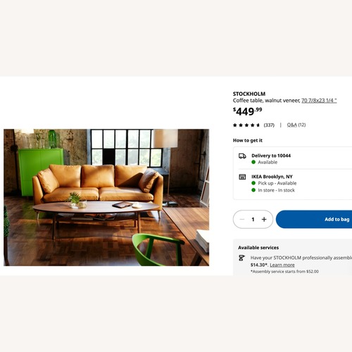 Used IKEA STOCKHOLM Coffee Table for sale on AptDeco