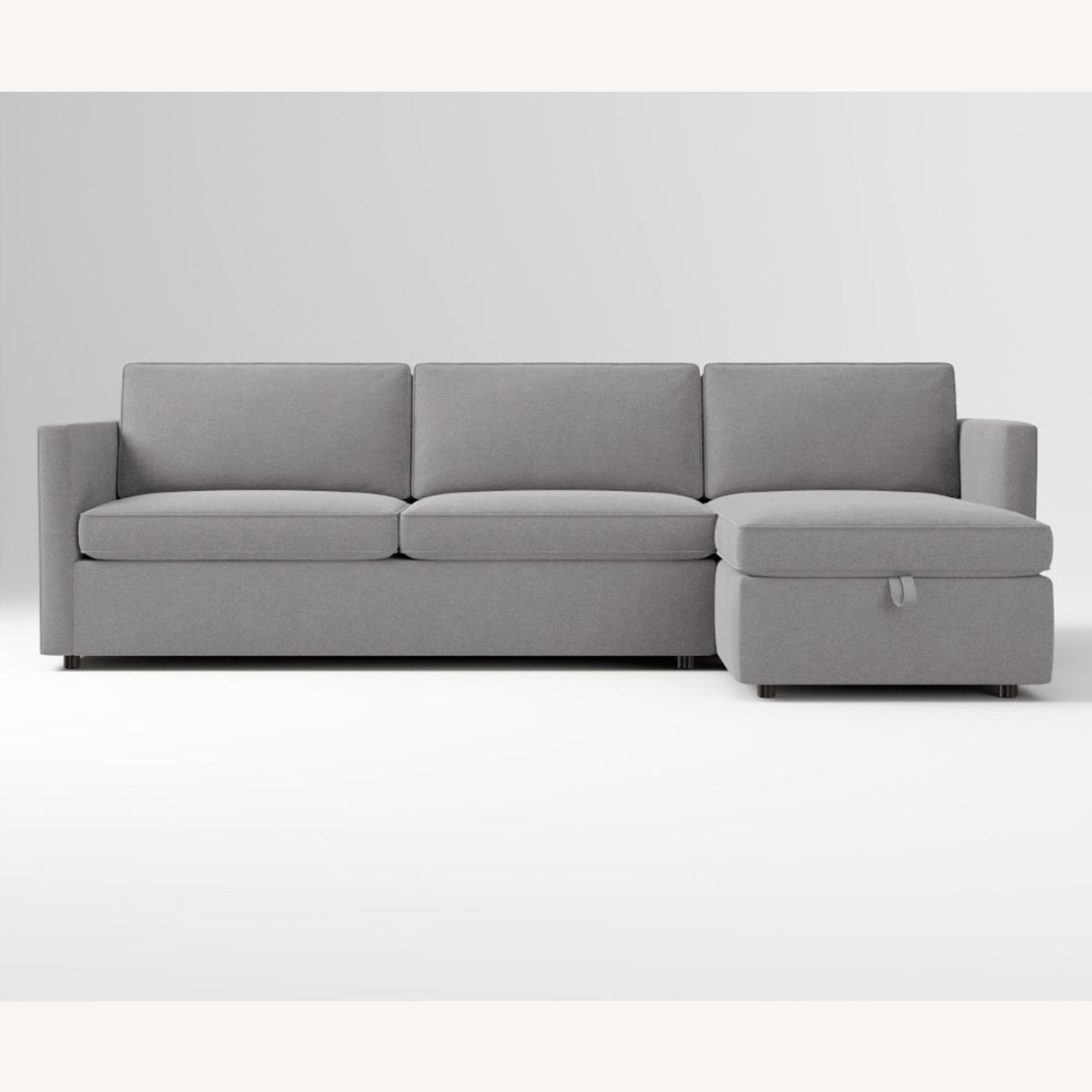 West Elm Dove Grey Harris 2-Piece Chaise Sectional with Storage - image-0