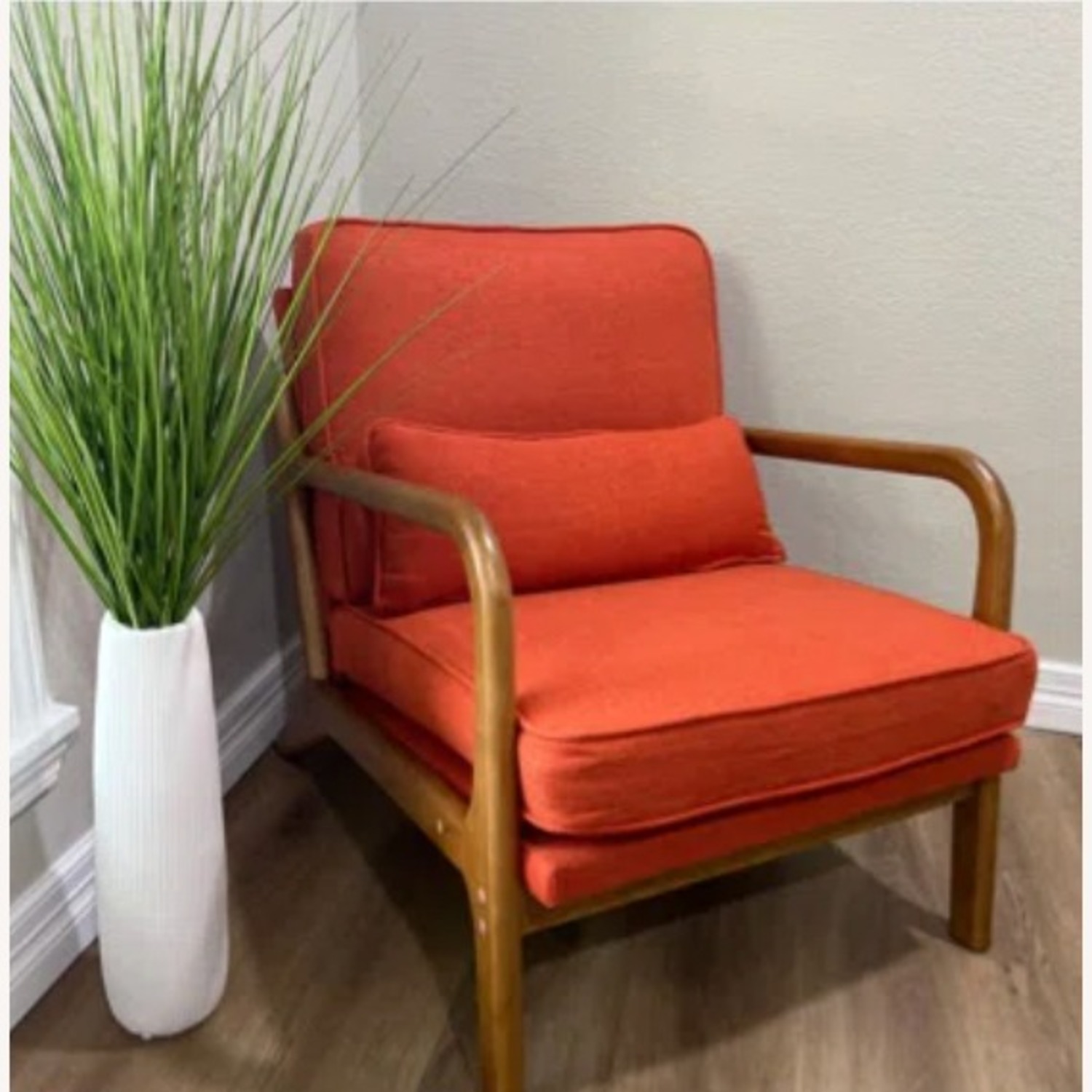 Lemley Mid Century Solid Wood Accent Chair - image-2