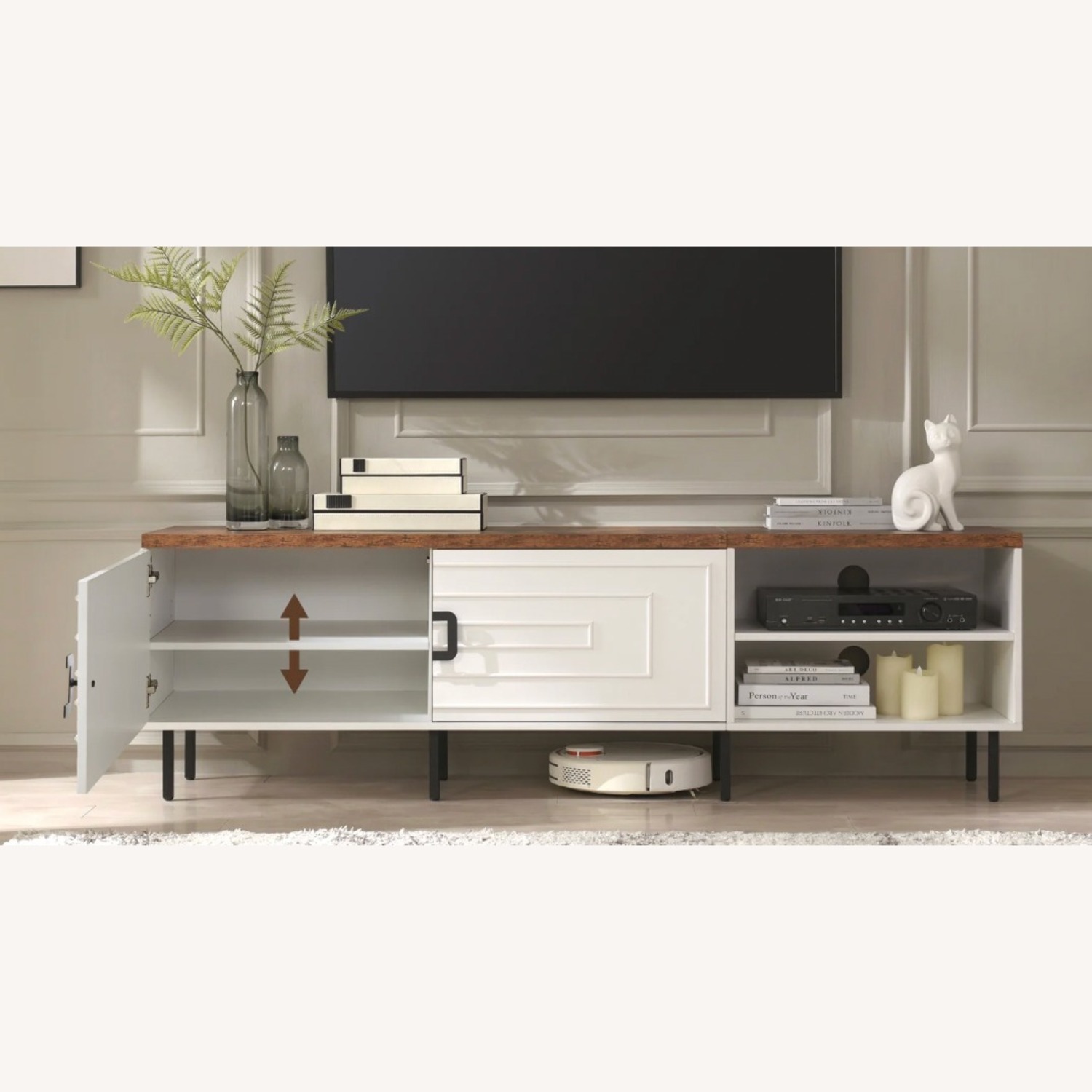 White Wood Media Storage - image-3