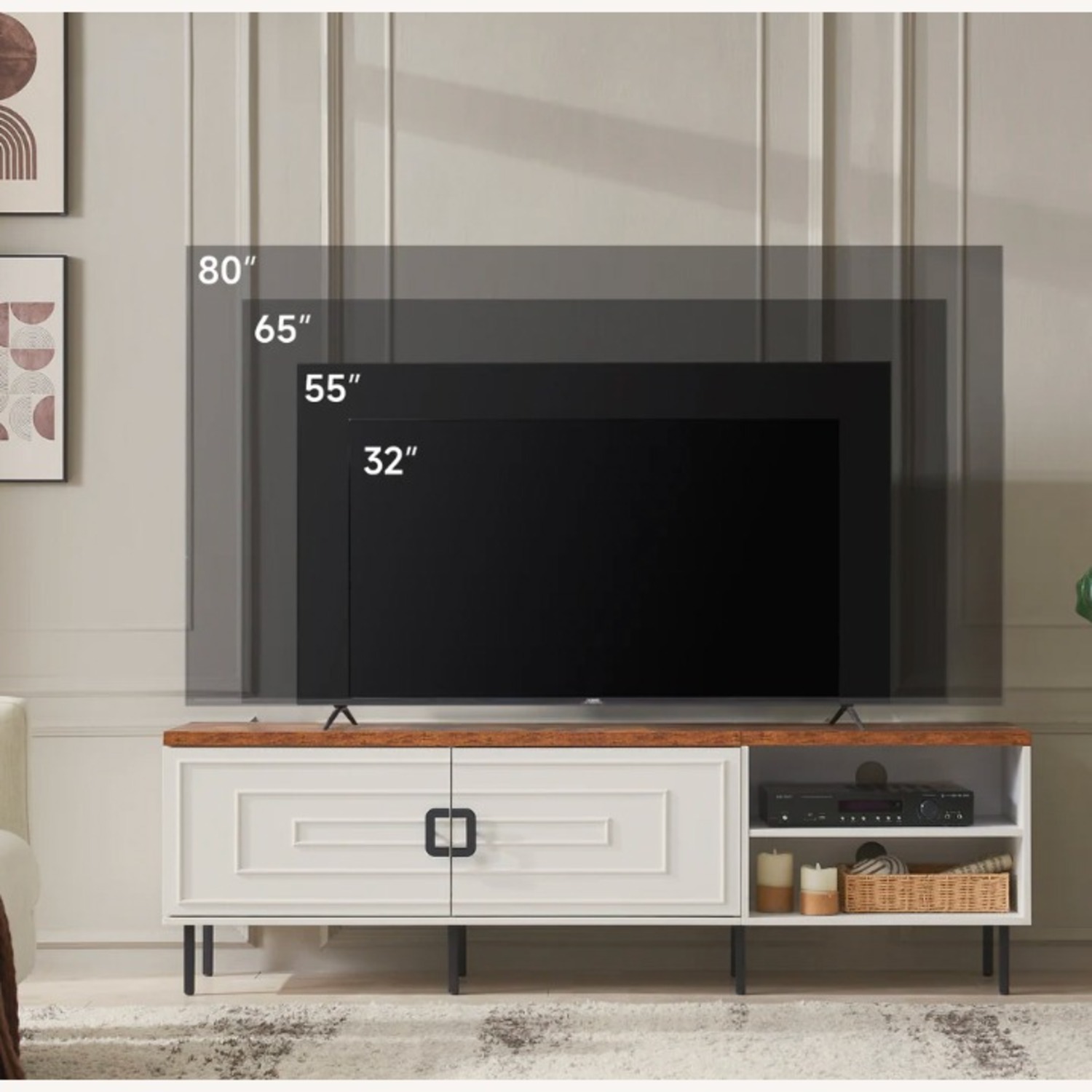 White Wood Media Storage - image-2