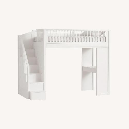 Used Pottery Barn Kids White Wood Bunk Bed for sale on AptDeco