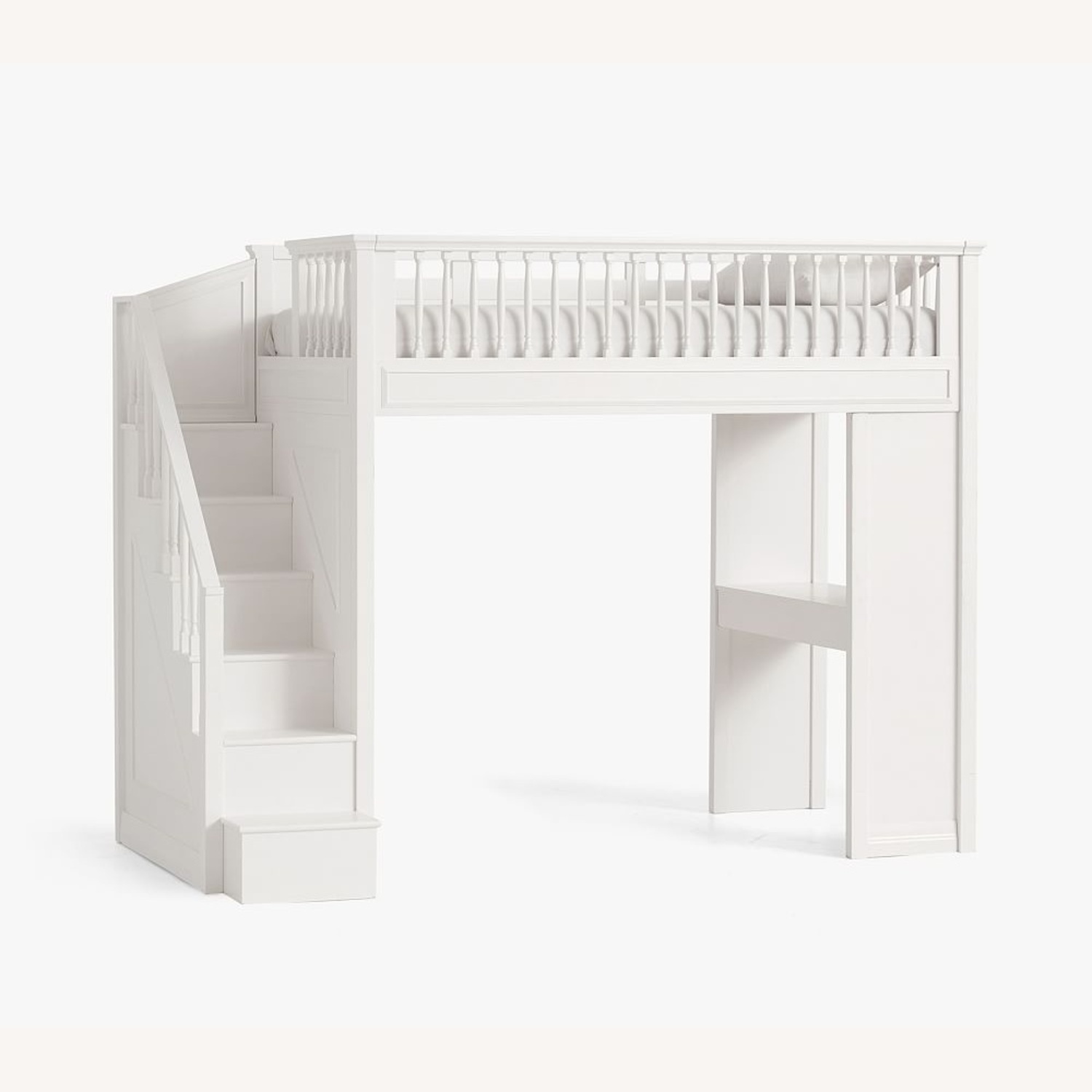 Pottery Barn Kids White Wood Bunk Bed - image-0