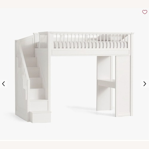 Used Pottery Barn Kids White Wood Bunk Bed for sale on AptDeco