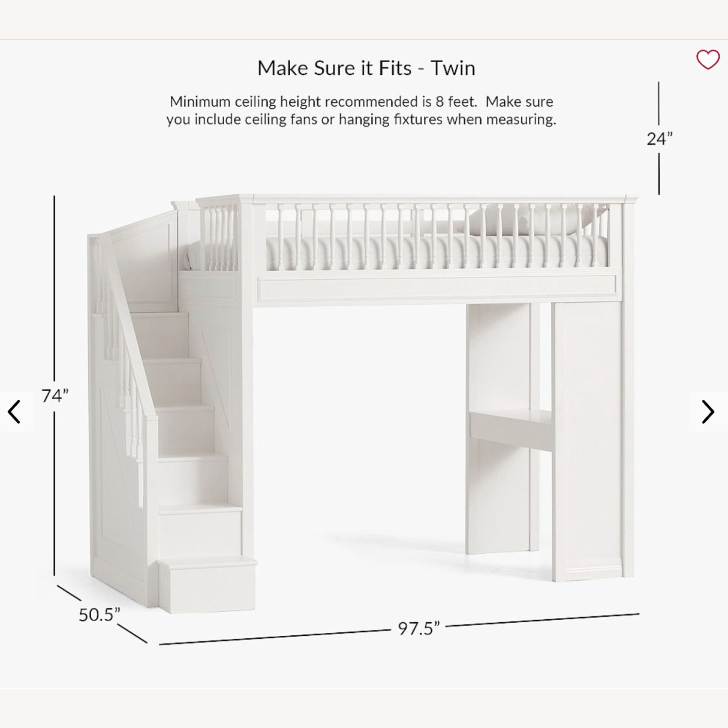 Pottery Barn Kids White Wood Bunk Bed - image-2