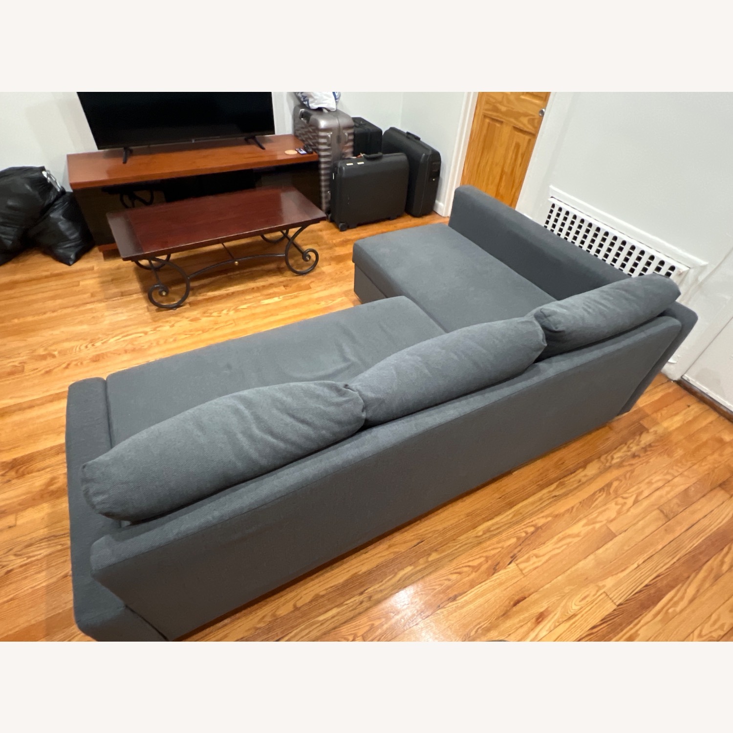IKEA Dark Gray Sleeper Sofa - image-3