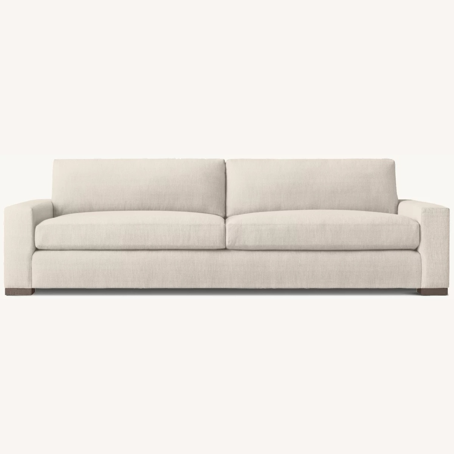 Restoration Hardware White Fabric Chaise Lounge - image-0