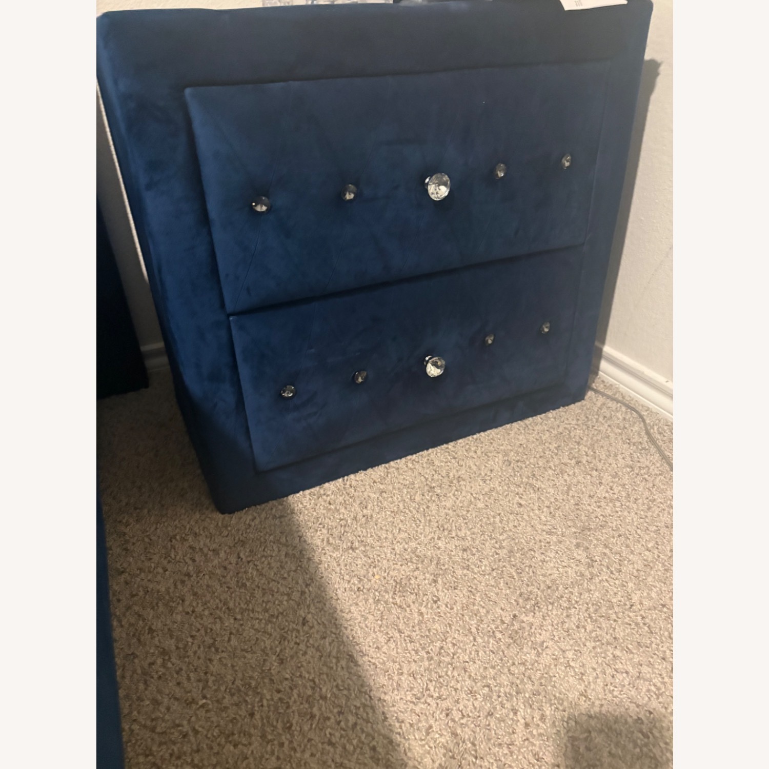 Wayfair Blue Velvet Queen Bed - image-5