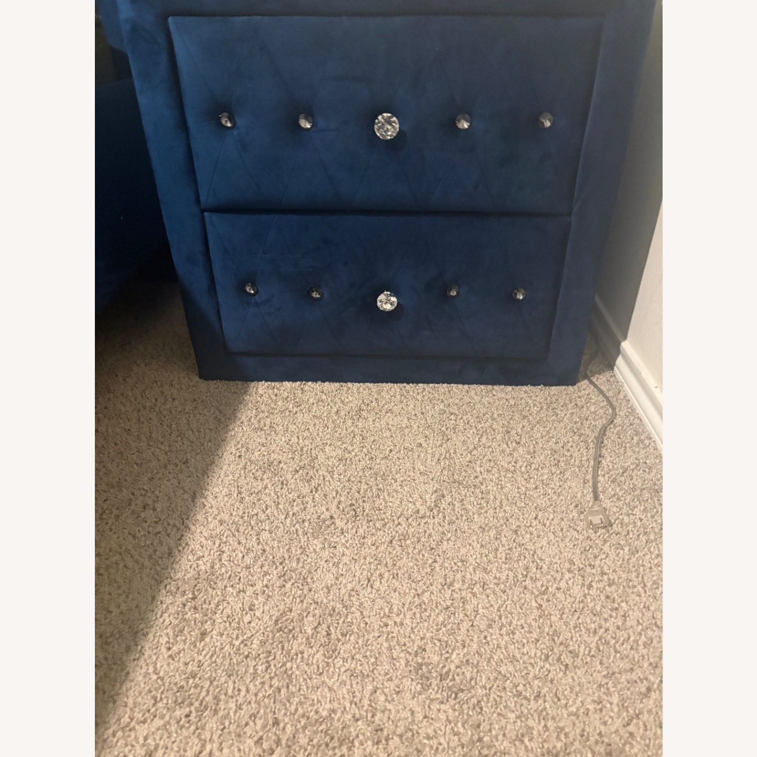 Wayfair Blue Velvet Queen Bed - image-6