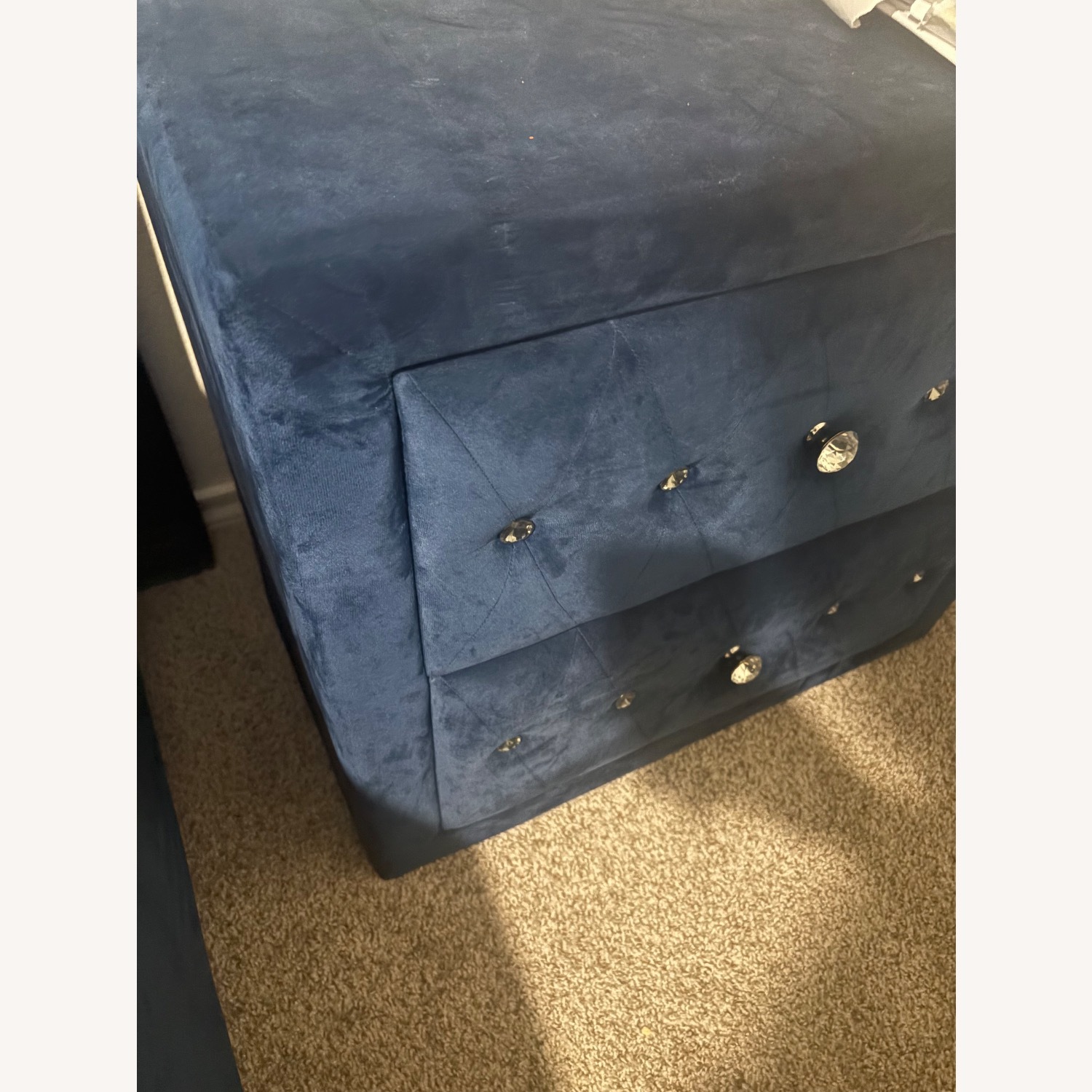 Wayfair Blue Velvet Queen Bed - image-7