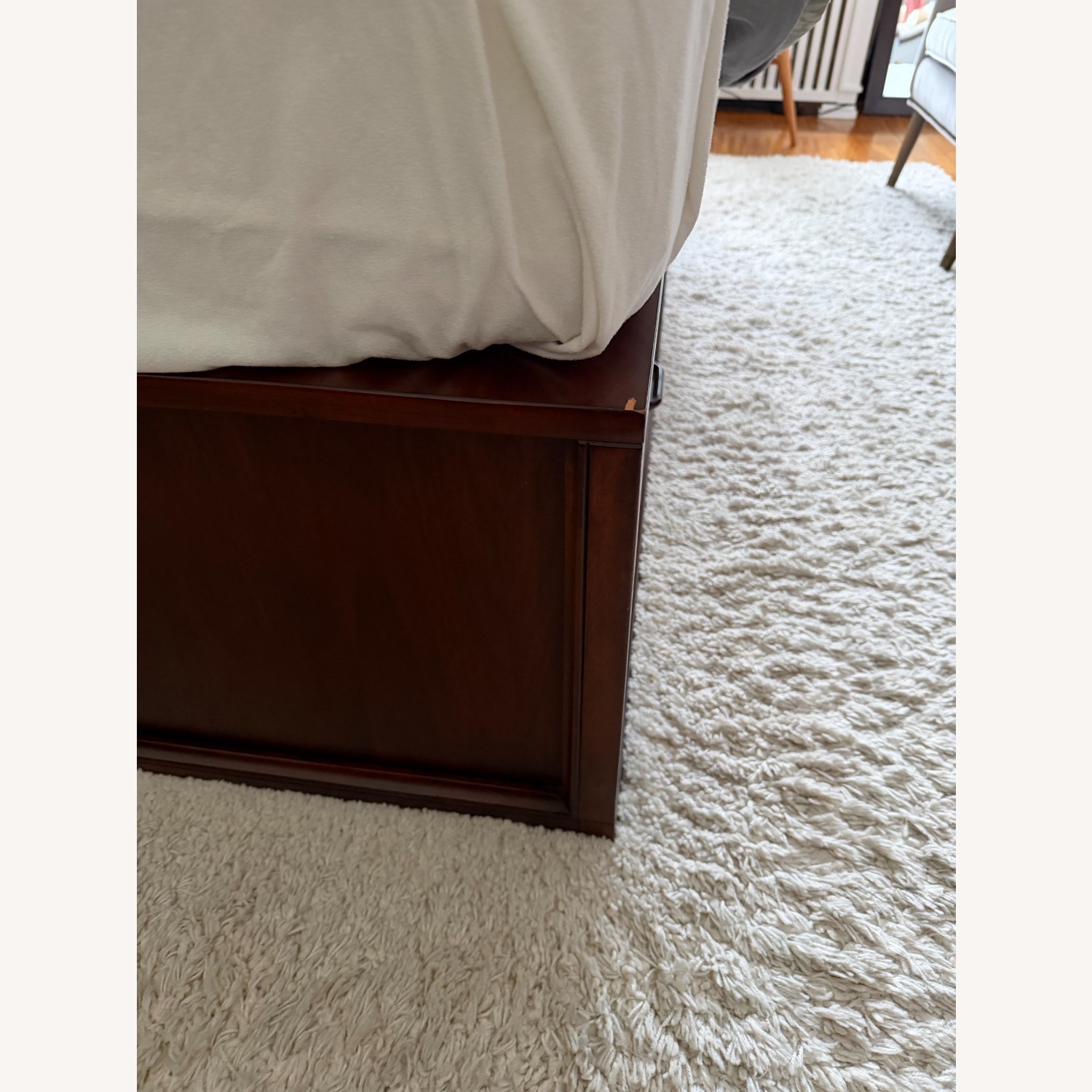 Pottery Barn Stratton Dark Brown Wood Queen Bed - image-4