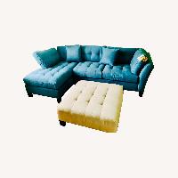 Rooms To Go Cindy Crawford Sectional & Ottoman