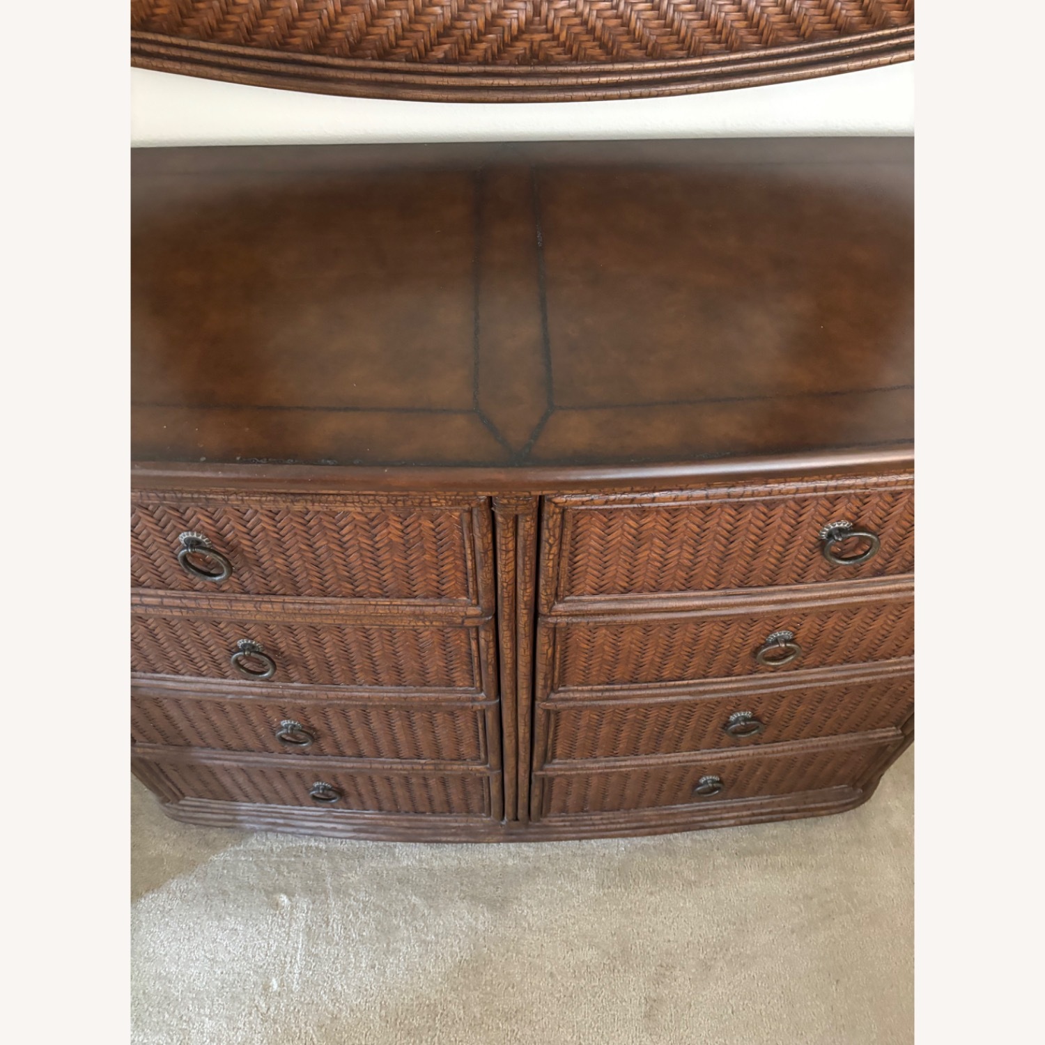Lexington Home Brands Dark Brown Wicker Dresser - image-1