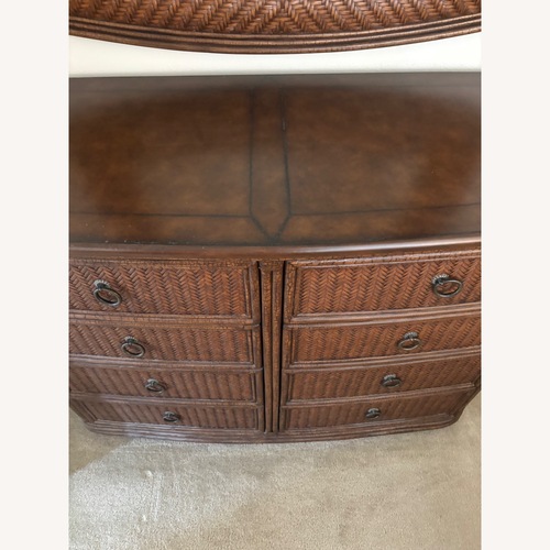 Used Lexington Home Brands Dark Brown Wicker Dresser for sale on AptDeco