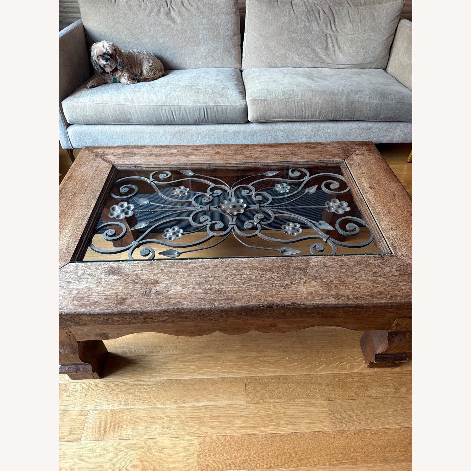 Vintage/Antique Dark Brown Wood Coffee Table - image-5