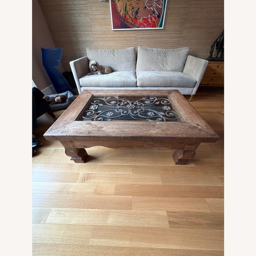Used Vintage/Antique Dark Brown Wood Coffee Table for sale on AptDeco