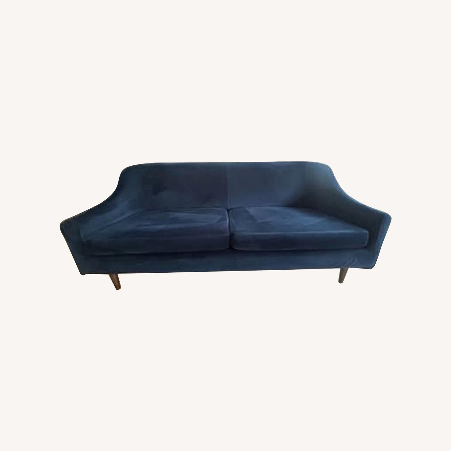 Blue Velvet 2 Seater Sofa - image-0