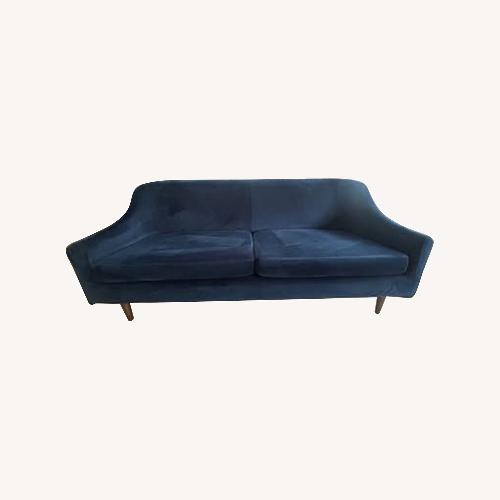 Used Blue Velvet 2 Seater Sofa for sale on AptDeco