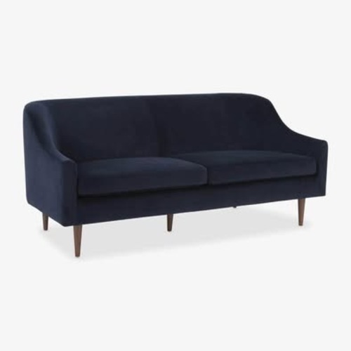Used Blue Velvet 2 Seater Sofa for sale on AptDeco