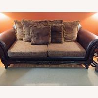 Melfi Sofa Dark Brown Faux Leather 3+ Seater Sofa