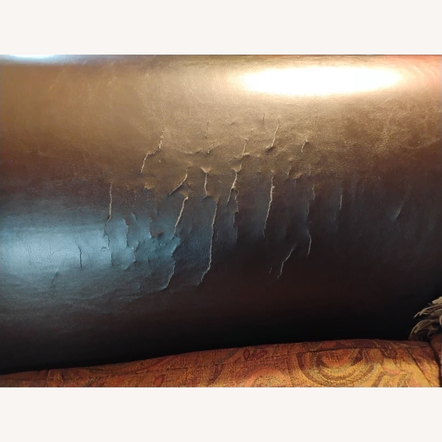 Melfi Sofa Dark Brown Faux Leather 3+ Seater Sofa - image-4