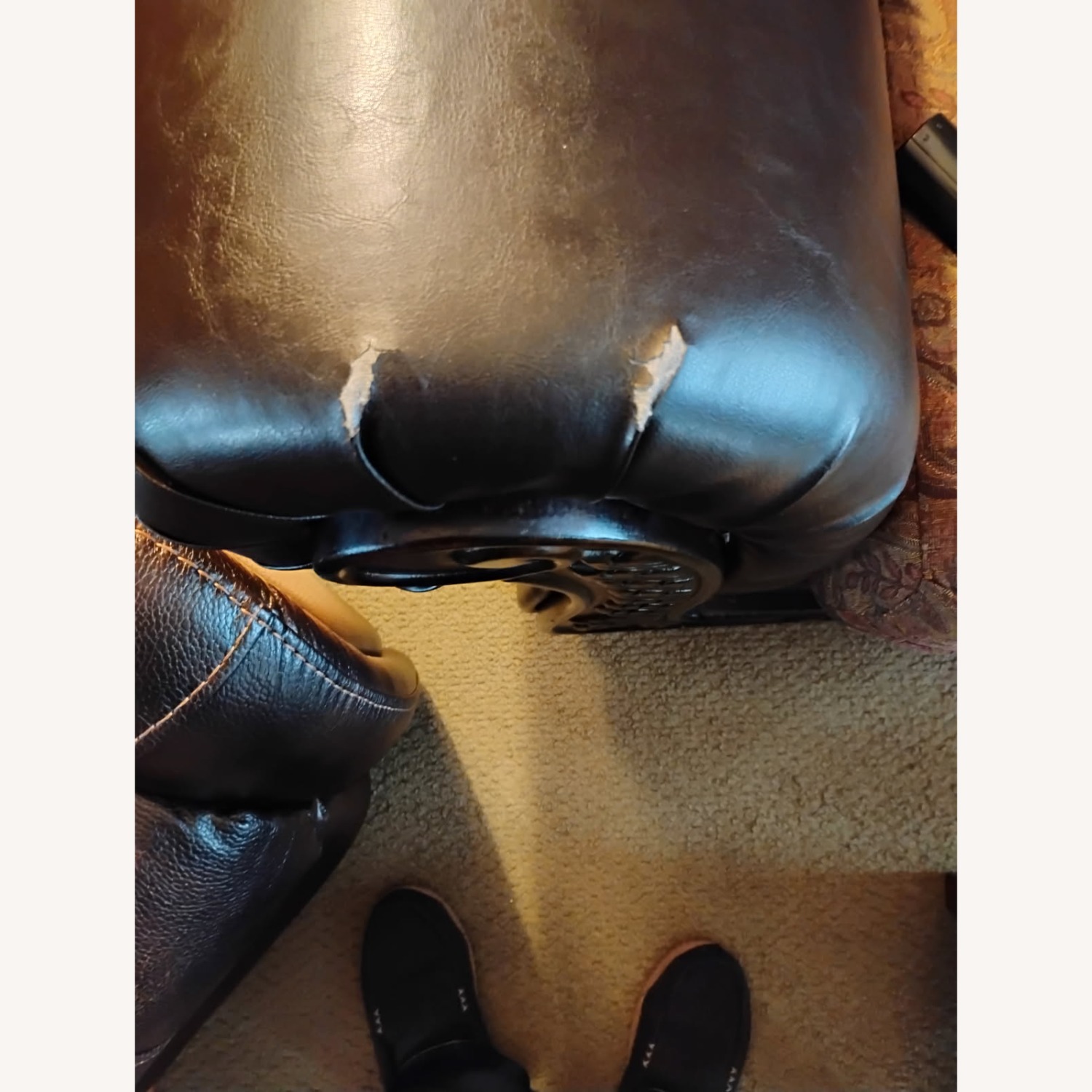 Melfi Sofa Dark Brown Faux Leather 3+ Seater Sofa - image-3