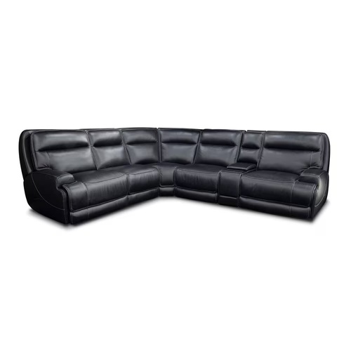 Used MotoMotion 6-Piece Leather Sectional for sale on AptDeco