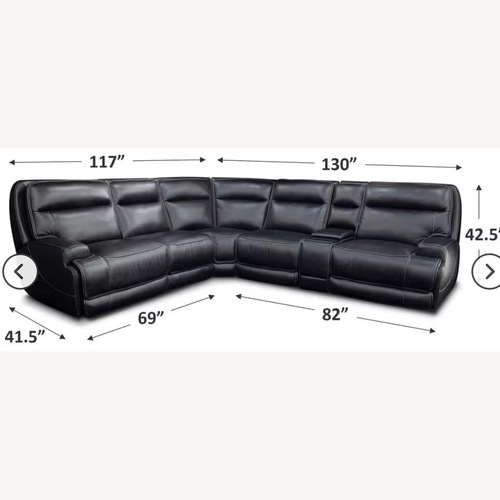 Used MotoMotion 6-Piece Leather Sectional for sale on AptDeco