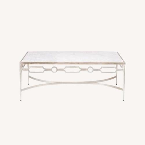 Used Worlds Away Silver Marble Coffee Table for sale on AptDeco