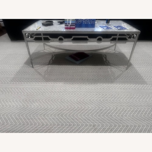 Used Worlds Away Silver Marble Coffee Table for sale on AptDeco
