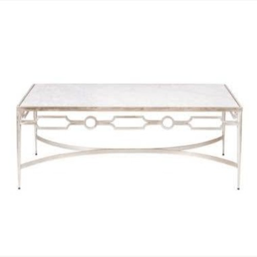 Used Worlds Away Silver Marble Coffee Table for sale on AptDeco